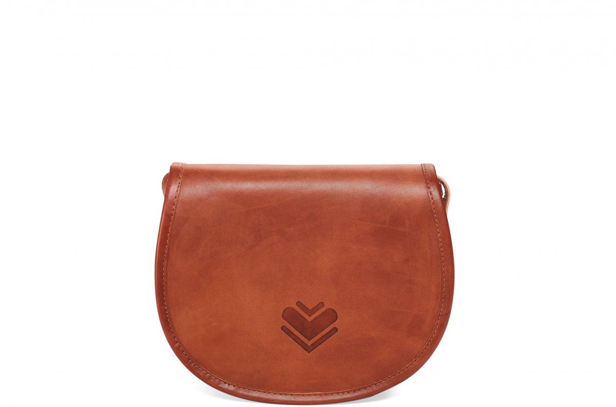 Mini kožená kabelka - přírodní