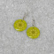 Žlutozelené náušnice s mandalou