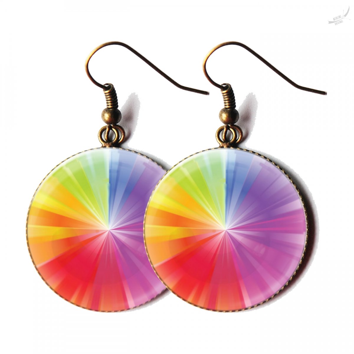 Duhový koktejl - visací náušnice