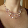Šeříkově fialový náhrdelník s náušnicemi