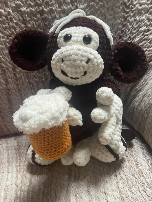 Vlňáček opičák s pivem