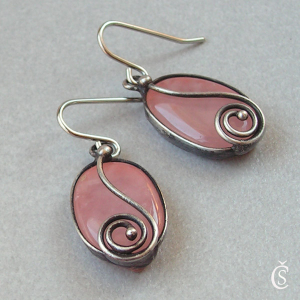 Spirálkové náušnice - Růženín