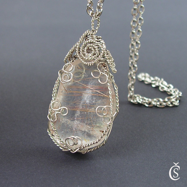 Něžná Amálet - Křišťál s Rutilem