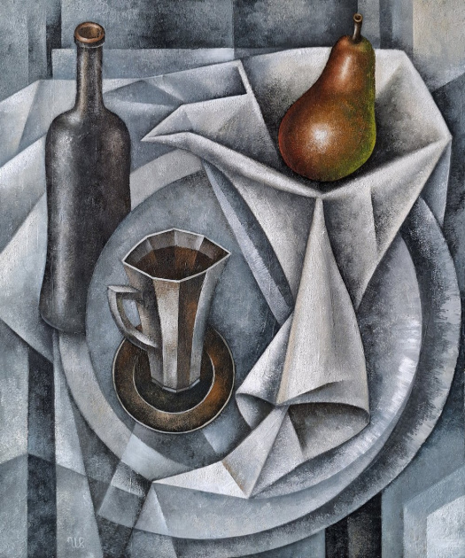 The Quiet Table – originální olejomalba 60 × 50 cm