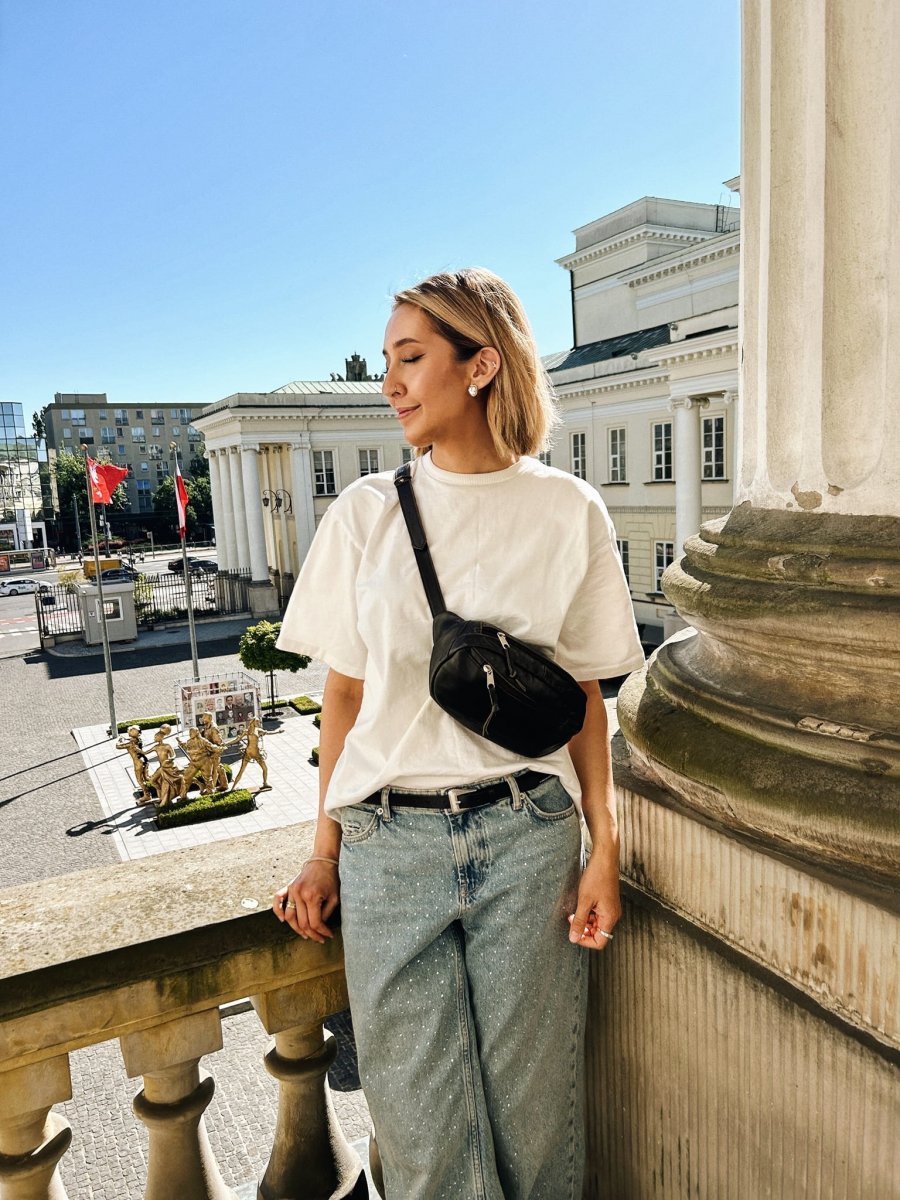 Kožená ledvinka - černá