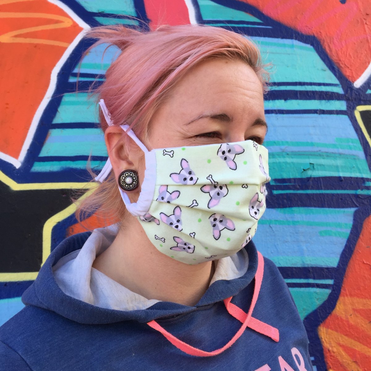 Rouška skládaná pejsková