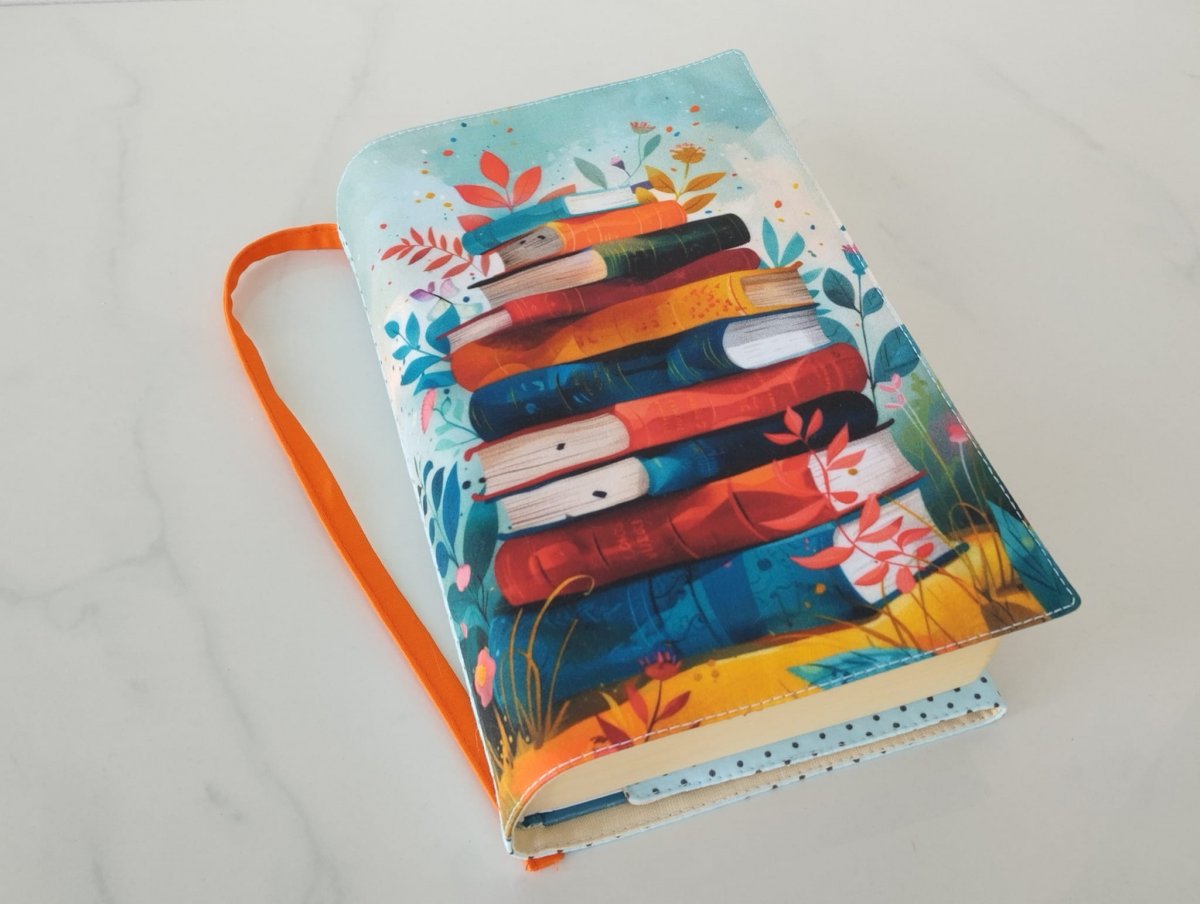 Knihy v mentolové - nastavitelný obal na knihu