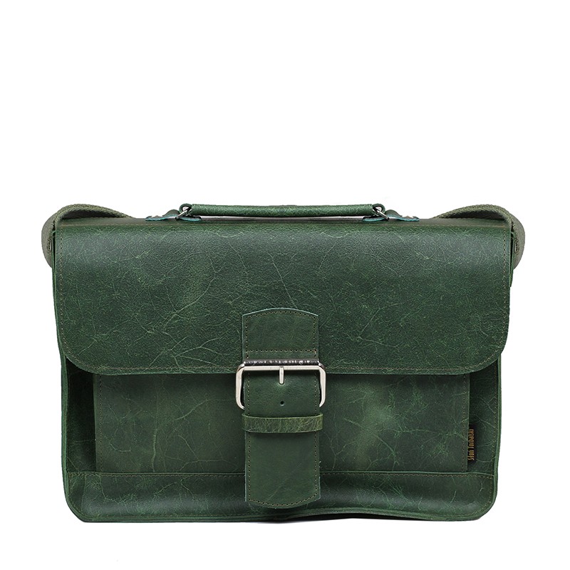 Kožená taška zelená BOSTON 