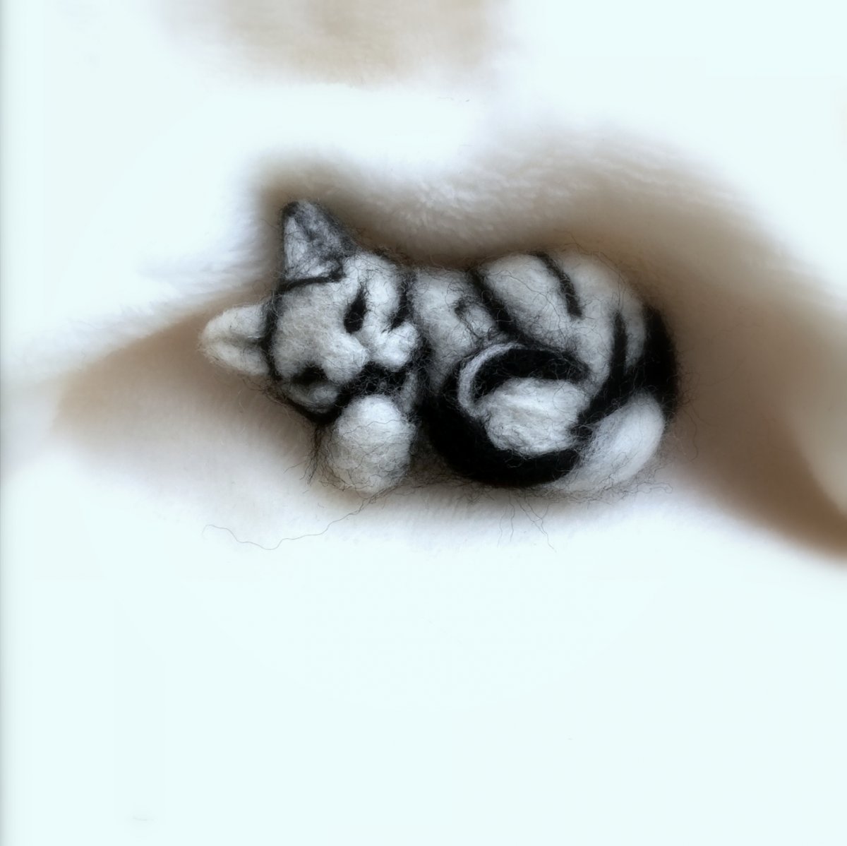 Brož-kotě -bílý tygr