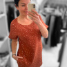Dámská šatovka mušelin puntík M/L,L/XL