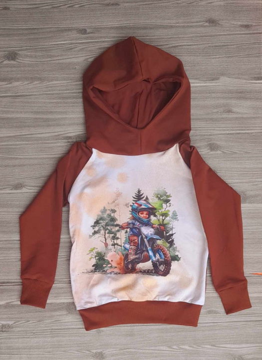 Dětská mikina s kapucí Motocross 110