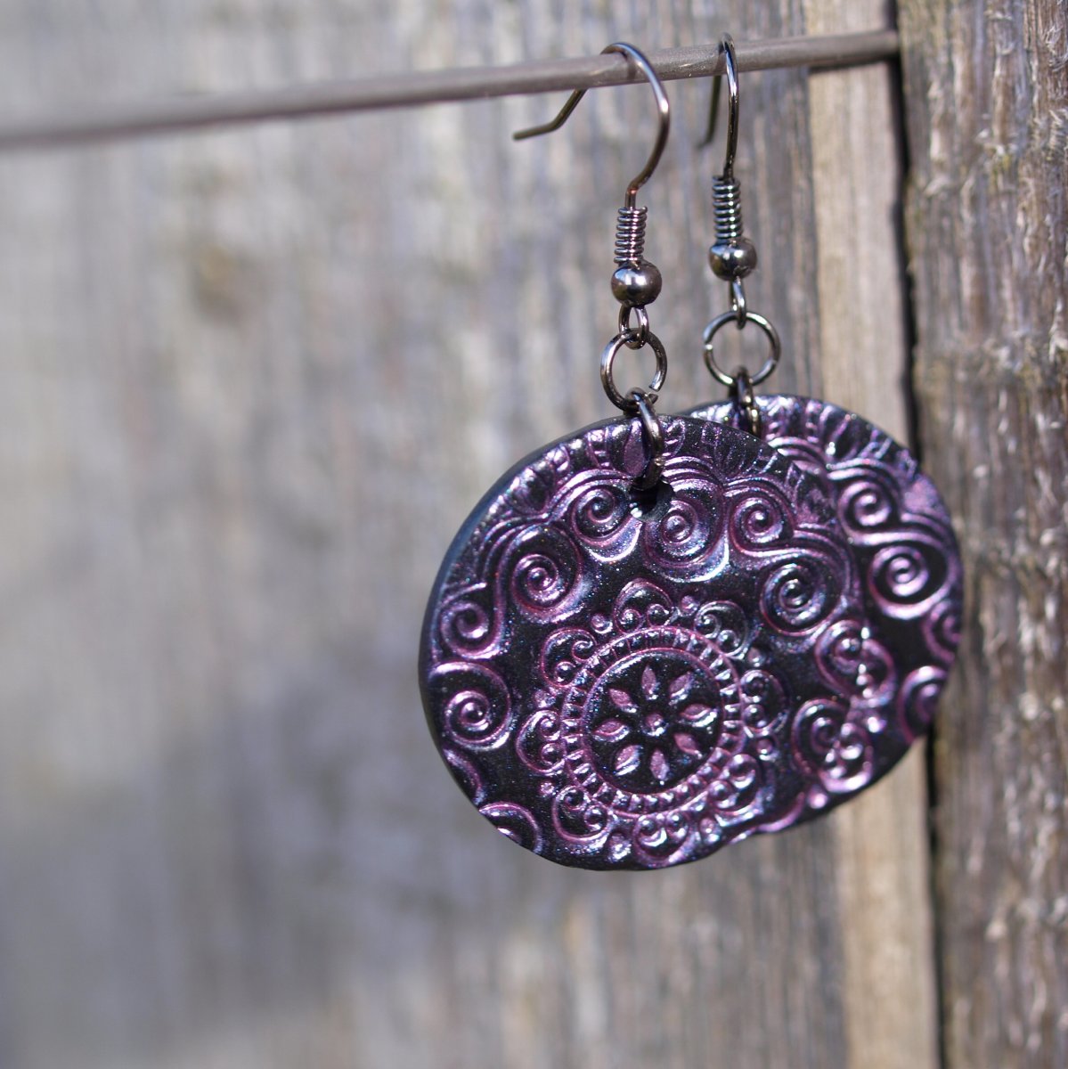 Náušnice - orient růžový