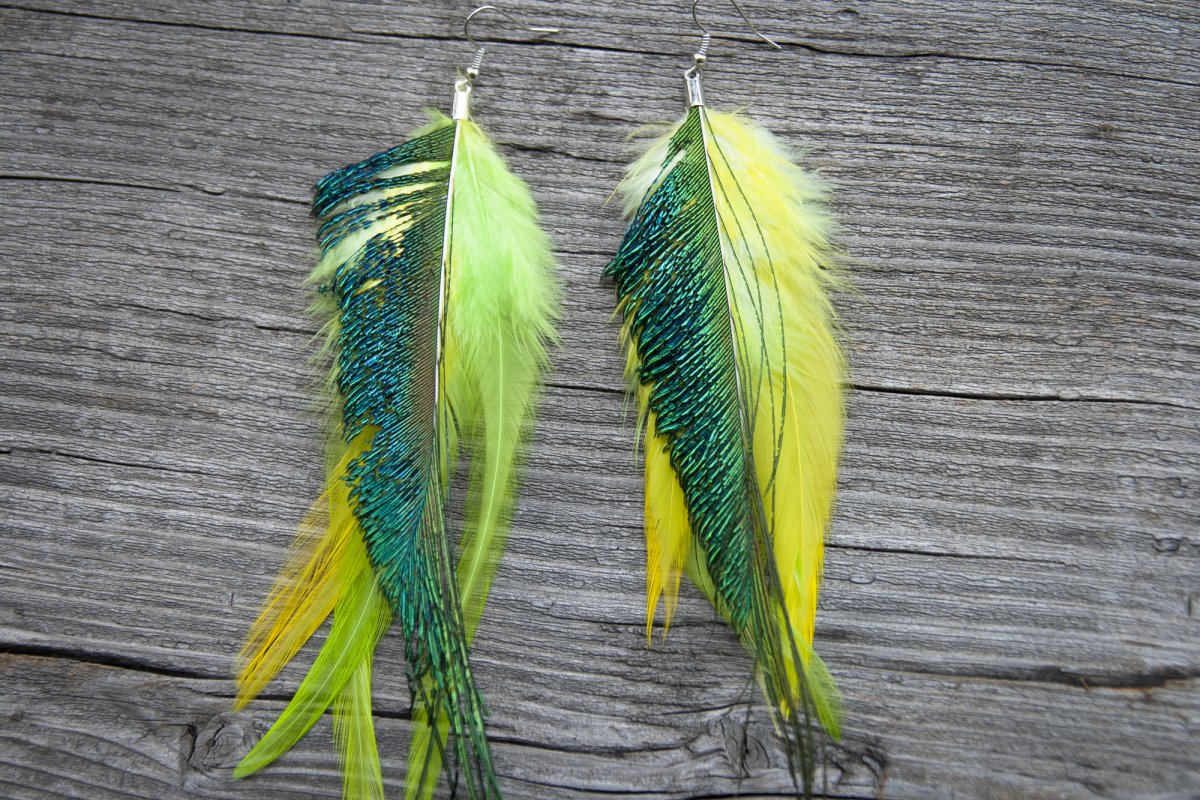 Kailey- peříčkové náušnice