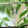 Náušnice - modré lucerničky