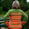 Pletený svetr - v barvách spadaného listí