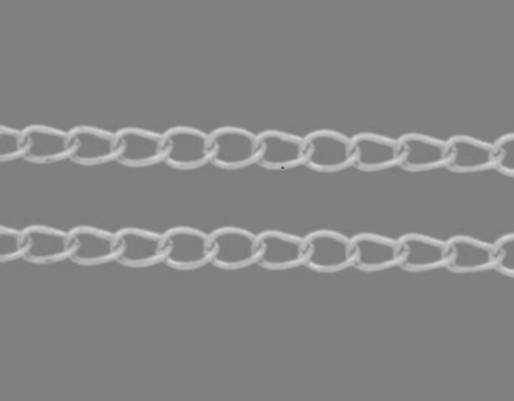 Řetízek 6x4mm - stříbrný - 1m
