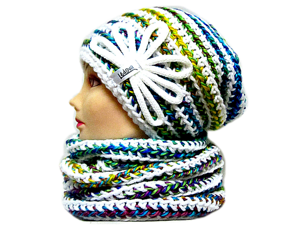 ༺♥༻ SOUPRAVA ČEPICE A NÁKRČNÍKU ༺♥༻1134