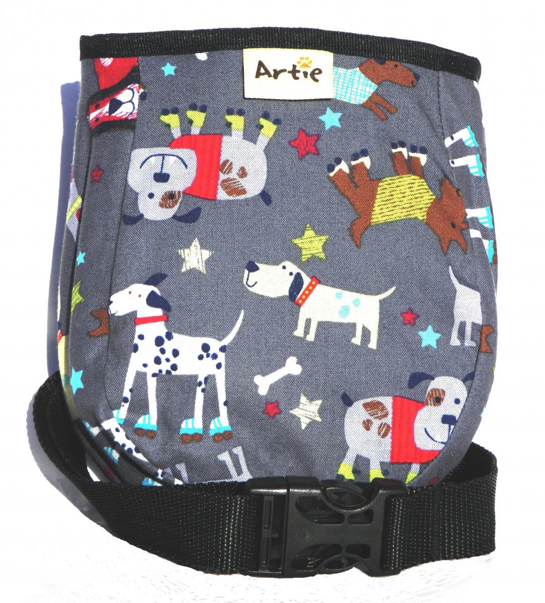 Jednokomorový pamlskovník - šedý s pejsky