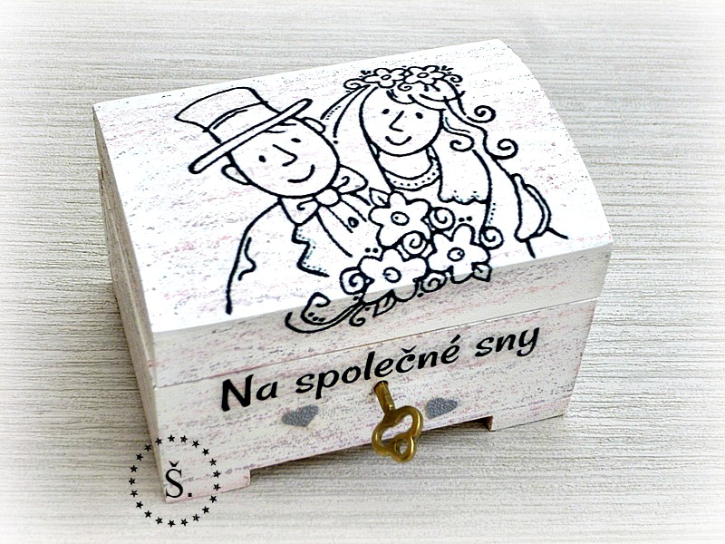 svatební truhlička - pokladnička