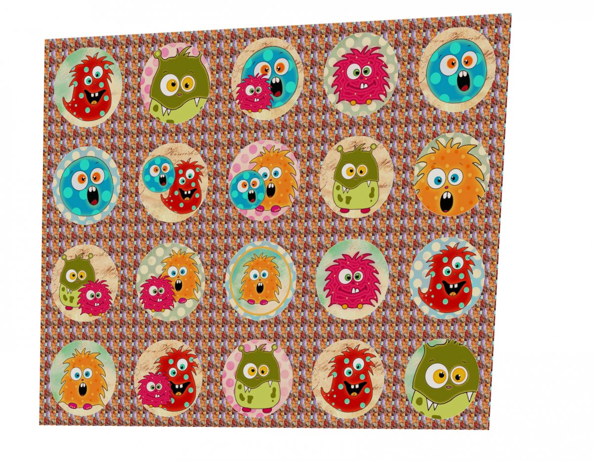 BAVLNĚNÝ PANEL - SADA 39 x 45 cm 4VNS43