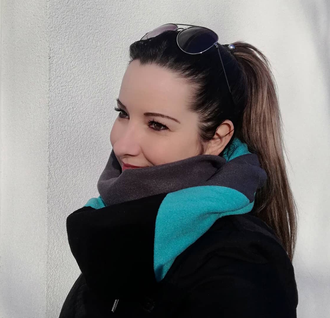 nákrčník ,tunel ,šála,tyrkys,černá,šedá