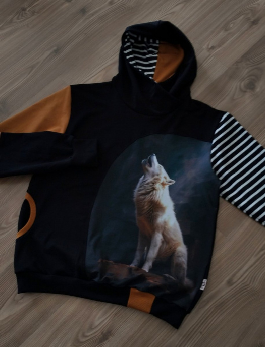 Pánská mikina s vlkem