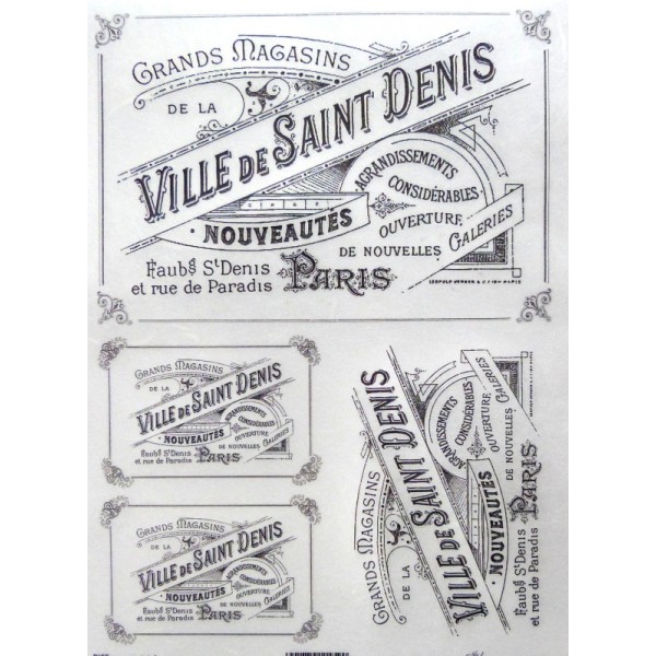 Rýžový papír A4 pro tvoření č. 505 - Etikety 