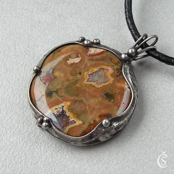 Podzimní - Oboustranný šperk - Ryolit