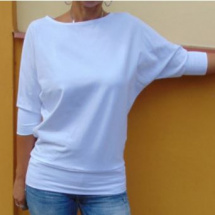Tričko s netopýřími rukávy  - barva bílá  nebo černá S - XL