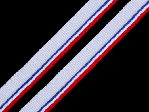 Paspulka šíře 9 mm (1m) - modro-bílo-červená