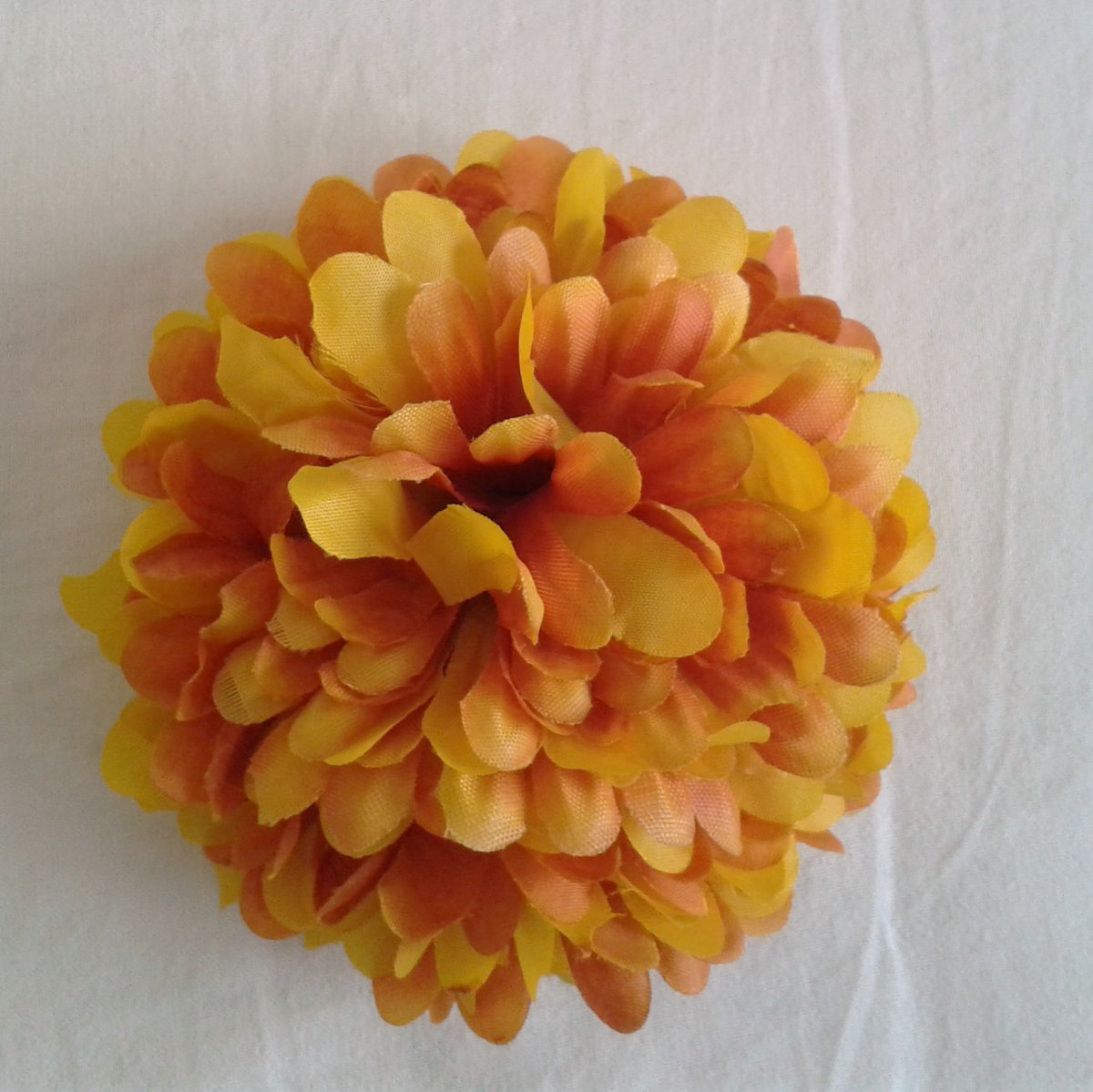 aiv0523	Květinová brož hnědo-žlutá 2 