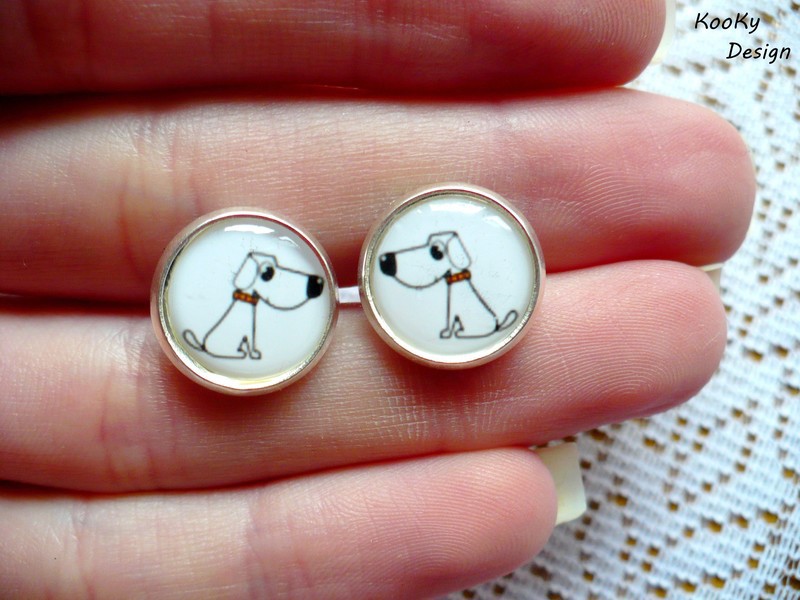 Pecičkové náušnice - pejsci