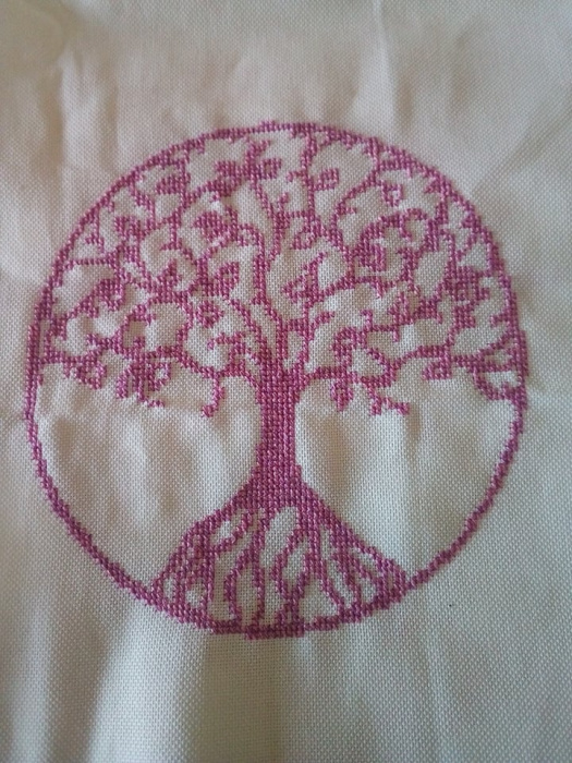 Strom života fialovo meruňkový