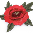 Vyšívaná aplikace 3D - červená