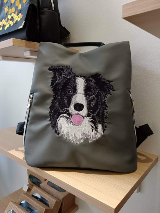 Vyšívaný batoh Safe - Border Kólie