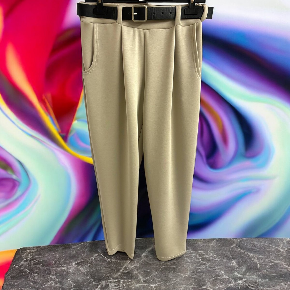 Dámské béžové kalhoty Banány