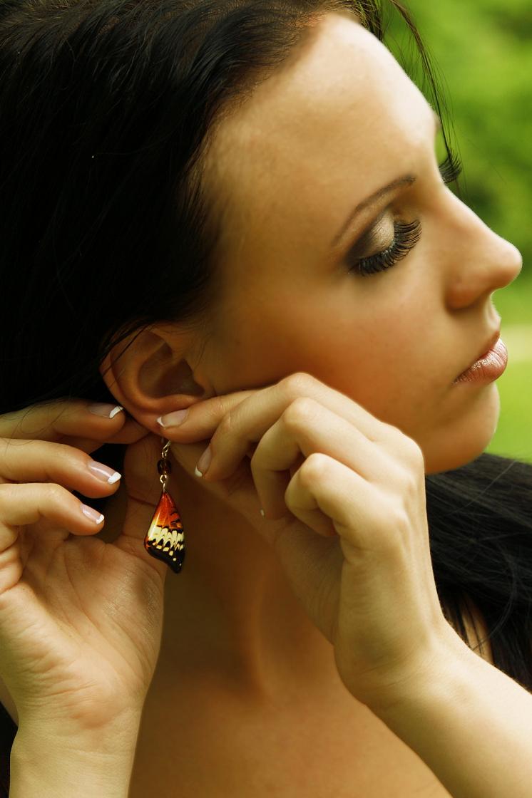 Náušnice motýl - mo55
