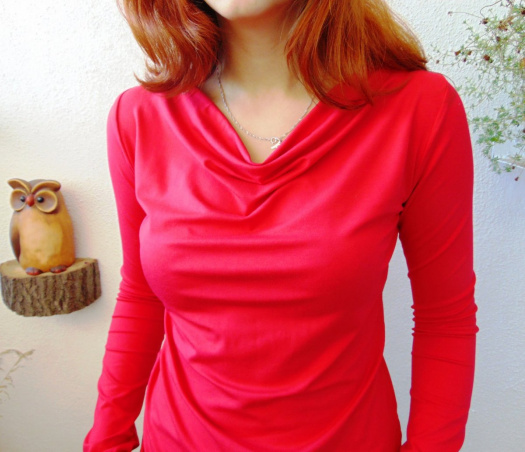 Tričko s vodou - barva červená (viskóza)