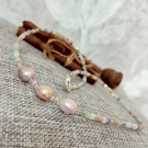 Náhrdelník jemný pastel a perly