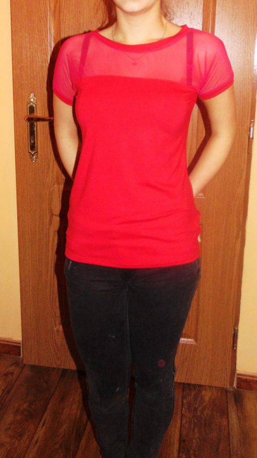 Tričko s tylovým sedlem - barva červená (viskóza)