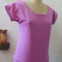 Tričko - barva šeříková (bavlna)