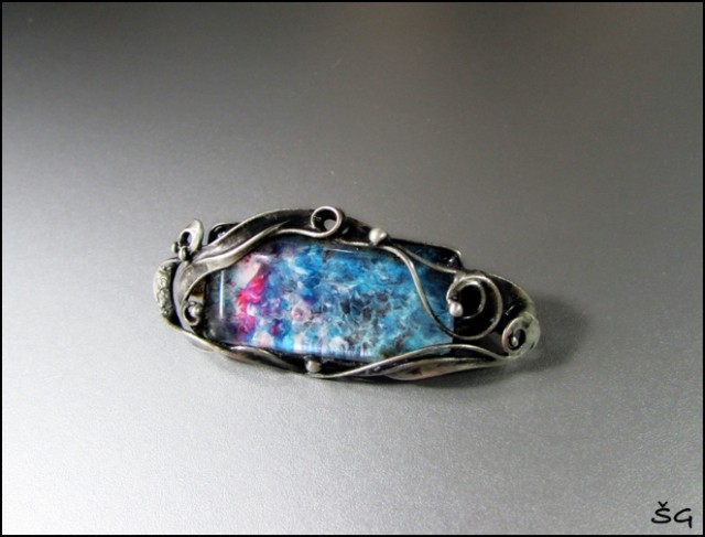 Spona do vlasů - ,,korálový útes