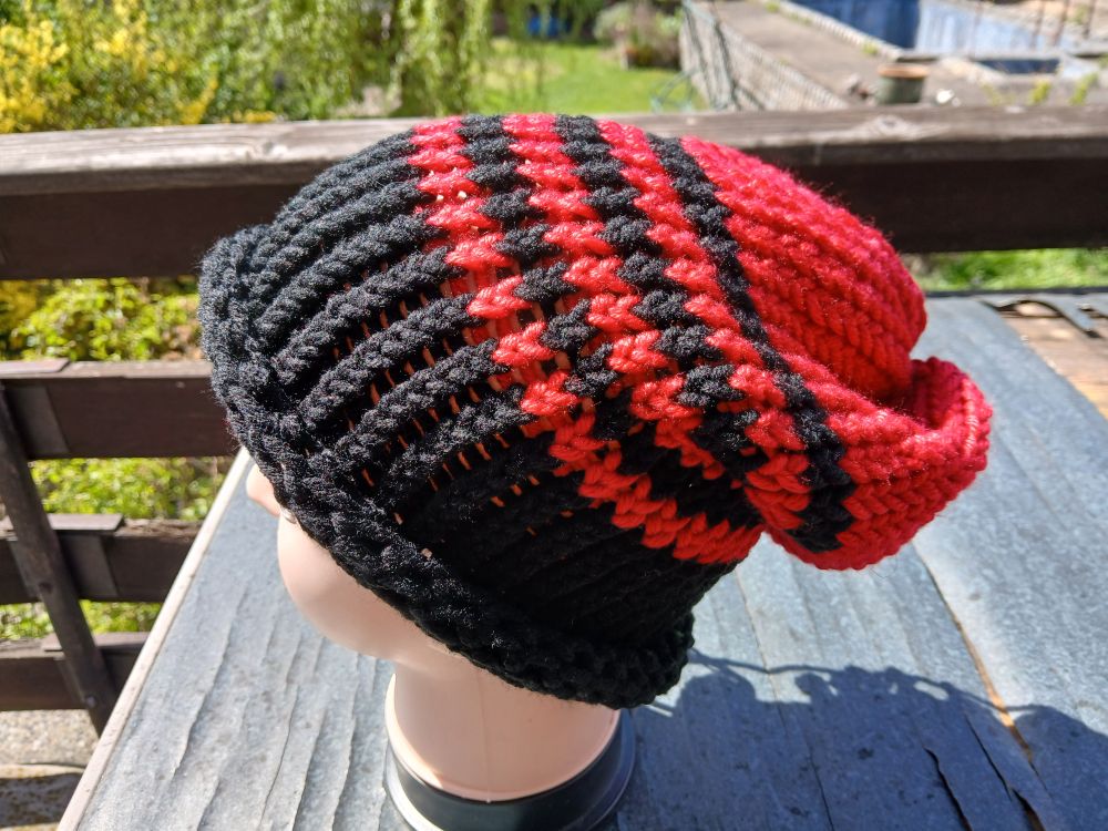 Pletená spadlá čepice  