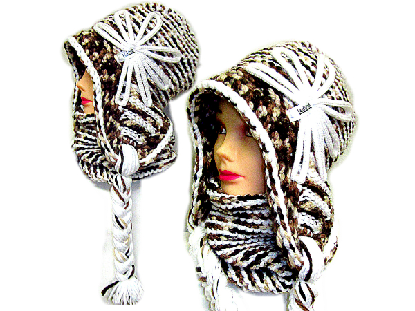 SOUPRAVA ČEPICE A NÁKRČNÍKU S APLIKACÍ