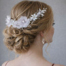 Autorská svatební ozdoba do vlasů s nylonovými květy