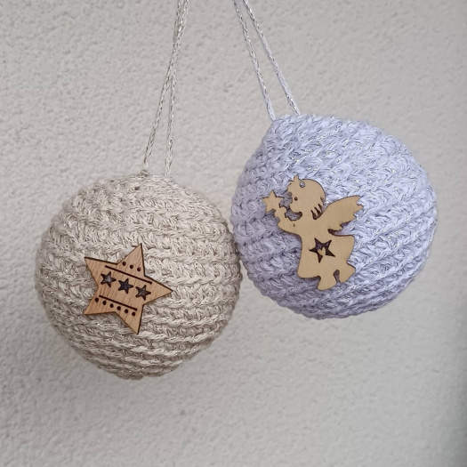 Vánoční baňky sada 2 ks