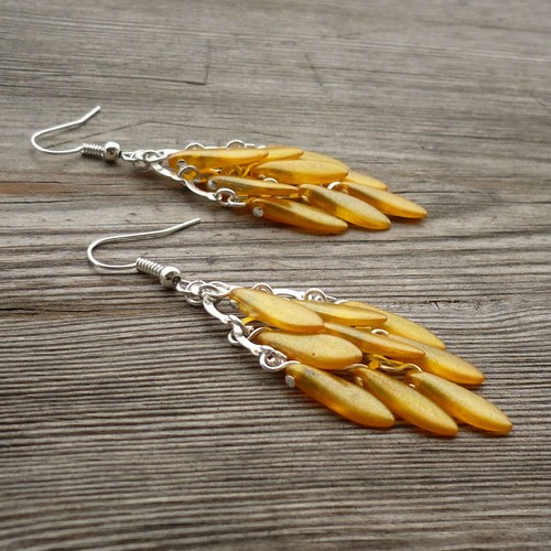 Oranžový vánek - náušnice 