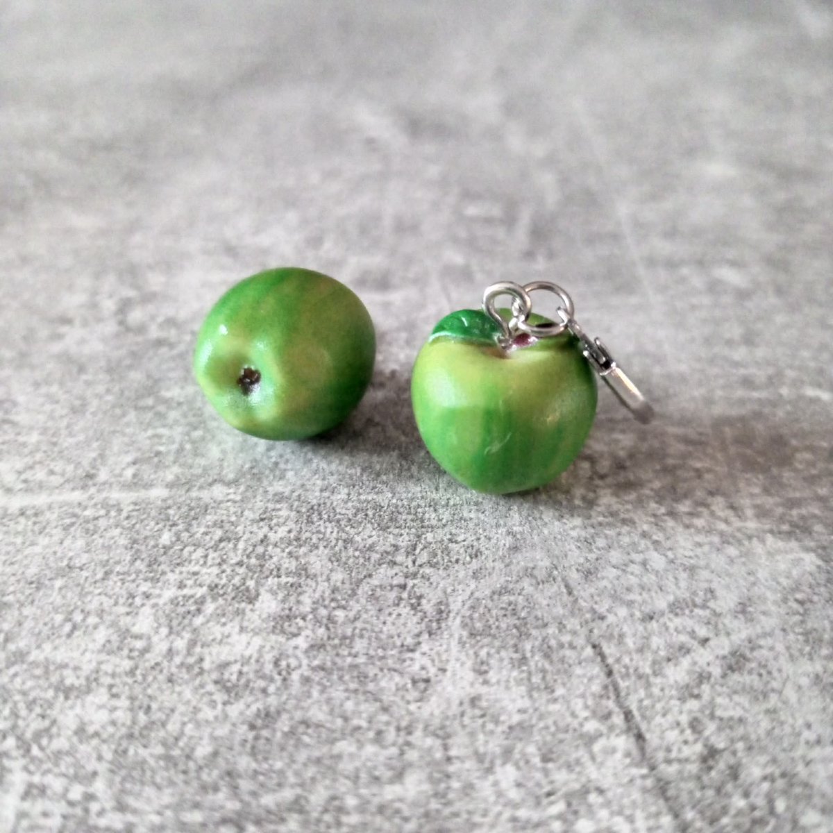 Náušnice jablíčka zelená