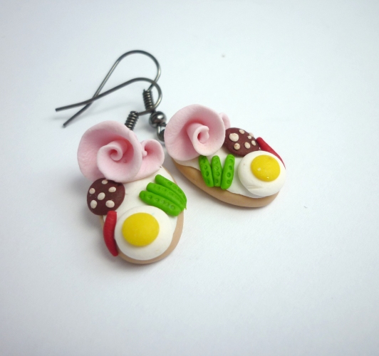 Naušnice - fimo chlebíčky
