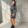 Dámské svetrové šaty zebra